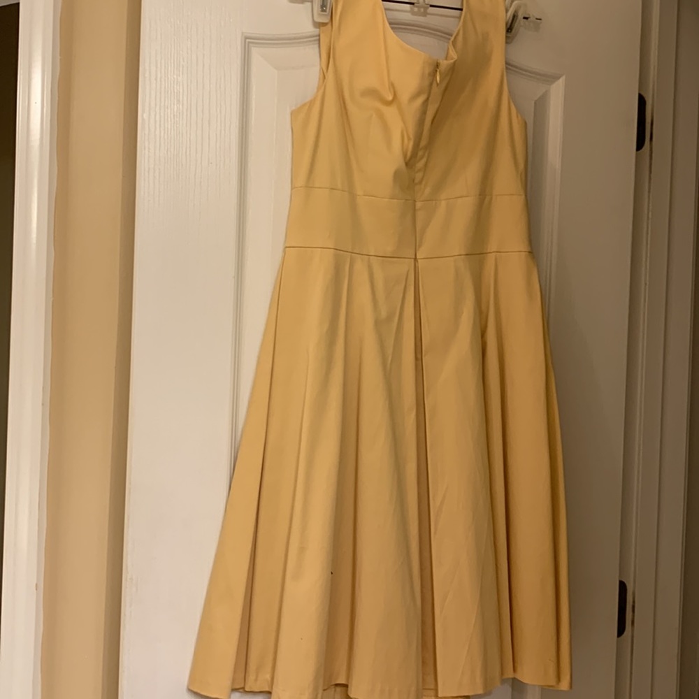Calvin Klein light yellow pleated dress - Picture 5 of 5